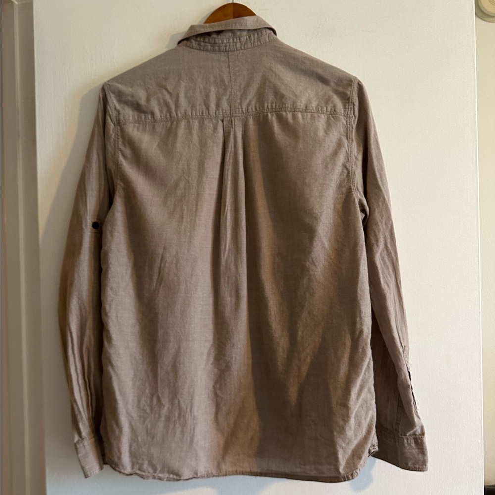 Horny Toad Men’s Light Tan Honcho Organic Cotton Button Down Long Sleeve Top - Picture 4 of 8